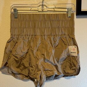 Free People Movement High Waist Tan Women's Shorts size medium